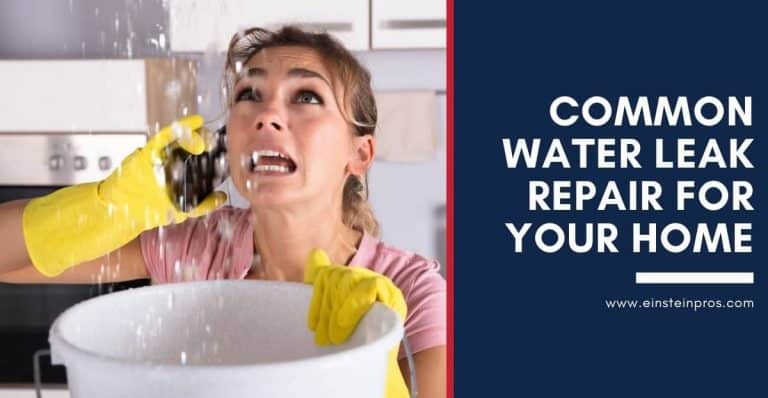 Common Water Leak Repair For Your Home Einstein Pros Plumbing